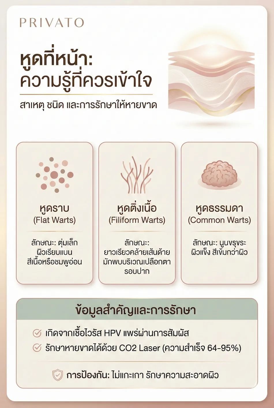 หูดที่หน้า infographic