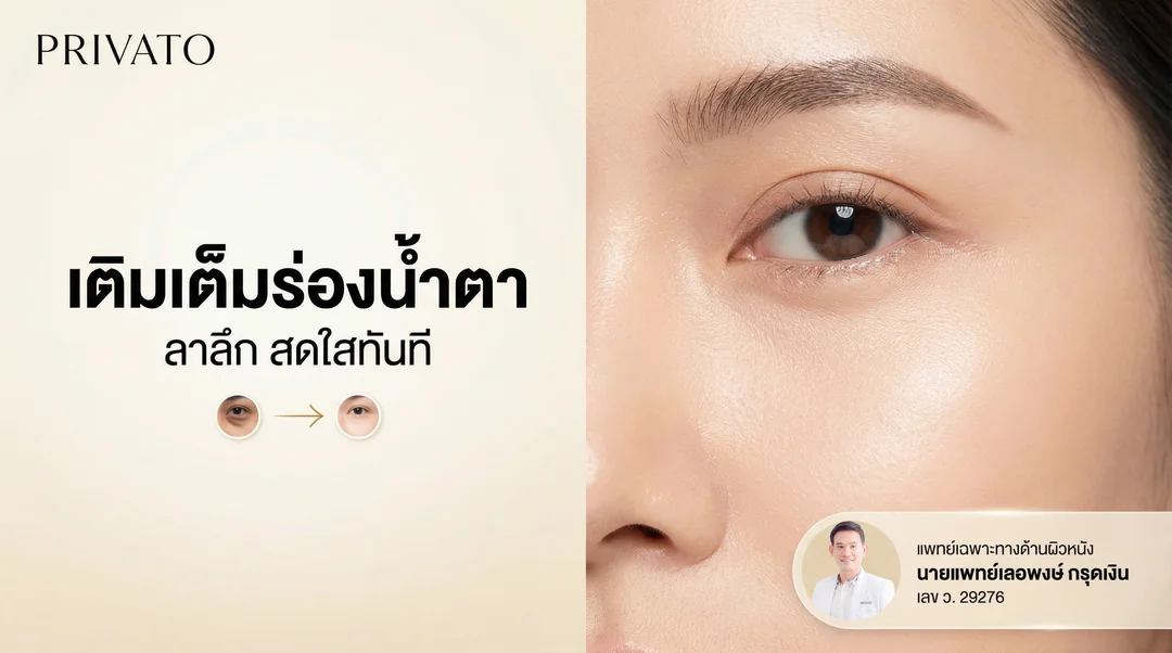 ร่องน้ำตา (Tear Trough) คืออะไร? เจาะลึกสาเหตุและวิธีแก้ร่องใต้ตาลึกให้กลับมาสดใส