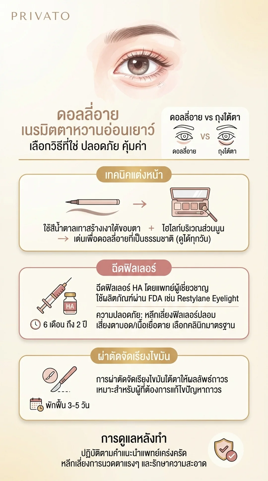 ดอลลี่อาย (Dolly Eye) คืออะไร? เทคนิคสร้างตาหวานละมุน ดูเป็นธรรมชาติ Infographic
