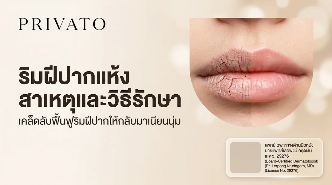 ริมฝีปากแห้งเกิดจากอะไร? รวมสาเหตุ อาการ และวิธีรักษาปากแห้งแตกให้กลับมาเนียนนุ่ม