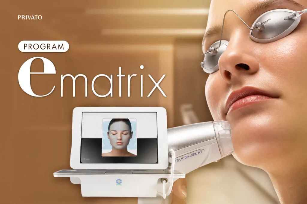 เครื่องเลเซอร์ E Matrix Fractional RF รักษาหลุมสิวที่ Privato Clinic