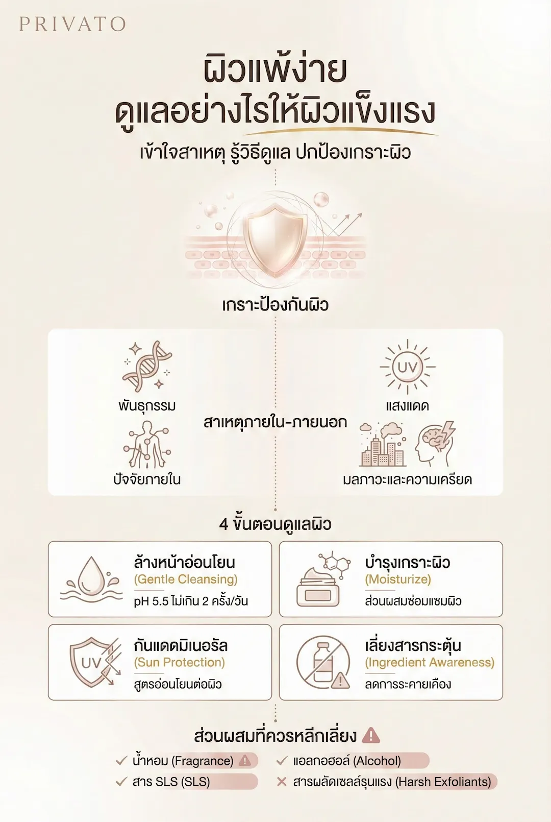 ผิวแพ้ง่าย infographic