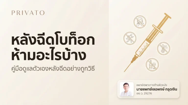 หลังฉีดโบท็อกห้ามทำอะไรบ้าง? รวมสิ่งที่ทำได้และต้องหลีกเลี่ยง