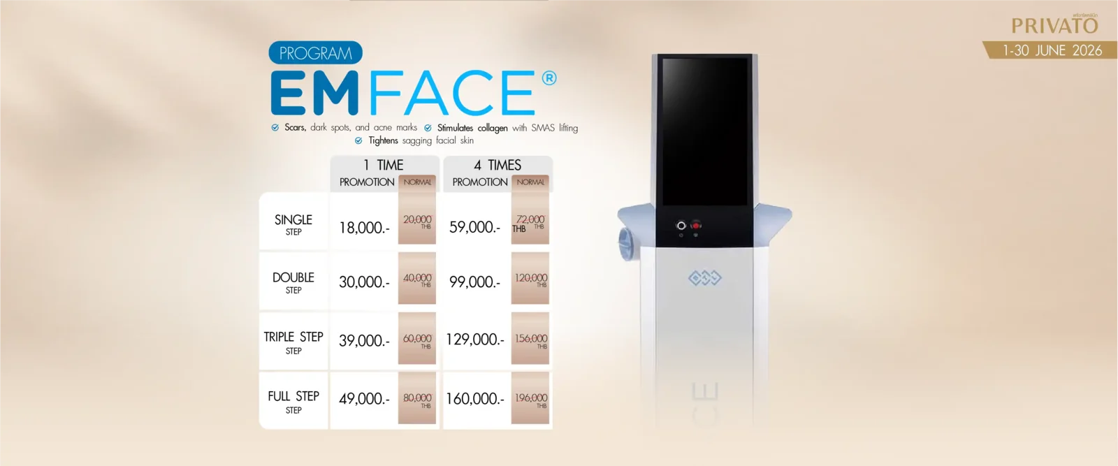 Ultherapy Lifting promotion at Privato Clinic - June 2026