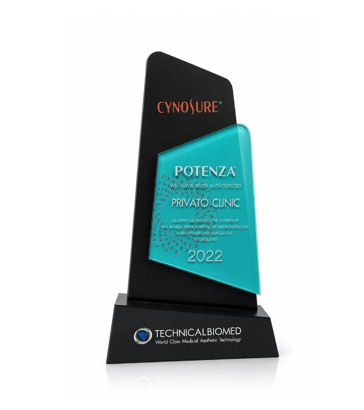 Privato Clinic's Leading Aesthetics of Potenza 2022 plaque