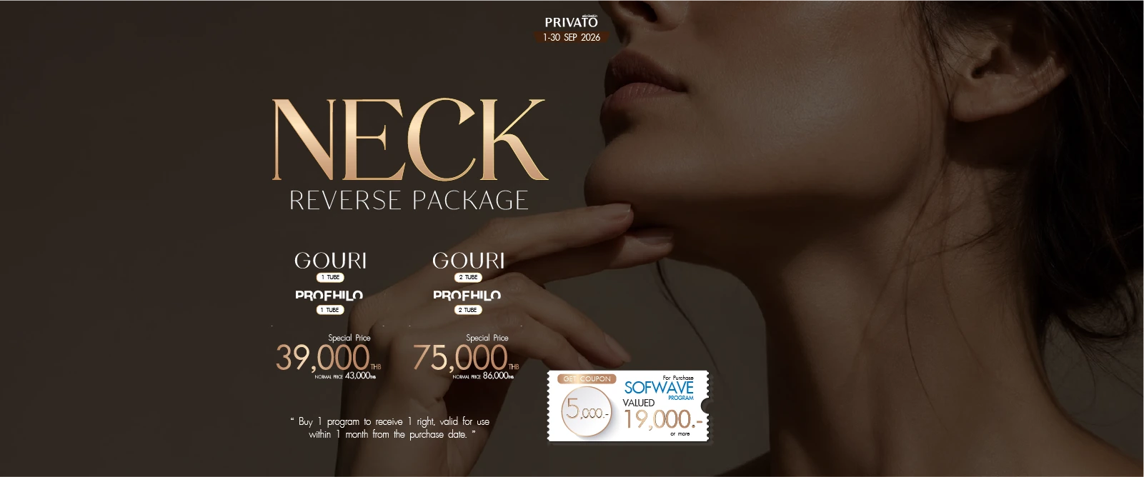 Neck Lifting promotion at Privato Clinic - September 2026